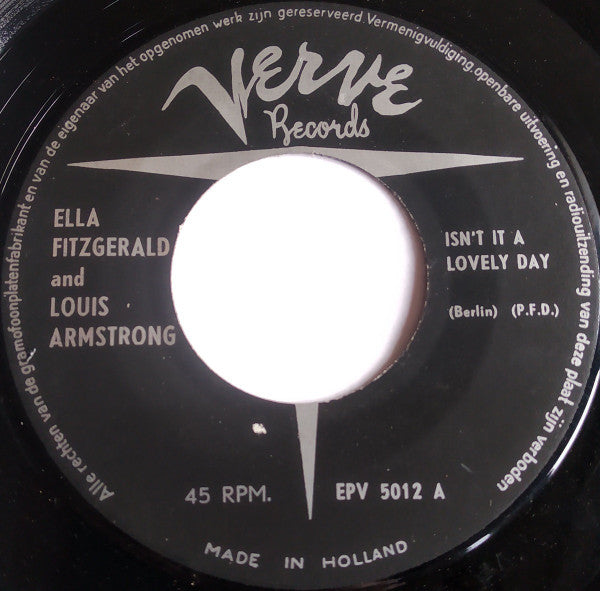 Ella Fitzgerald, Louis Armstrong : Isn't This A Lovely Day / Cheek To Cheek (7", EP)