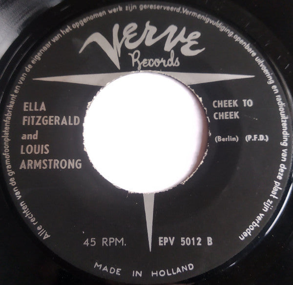 Ella Fitzgerald, Louis Armstrong : Isn't This A Lovely Day / Cheek To Cheek (7", EP)