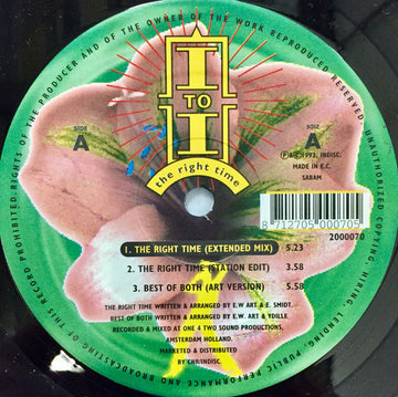 I To I : The Right Time (12")