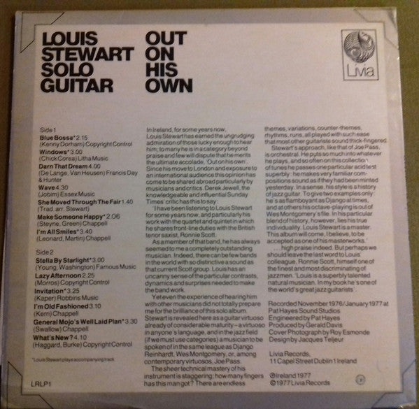 Louis Stewart : Out On His Own (LP)