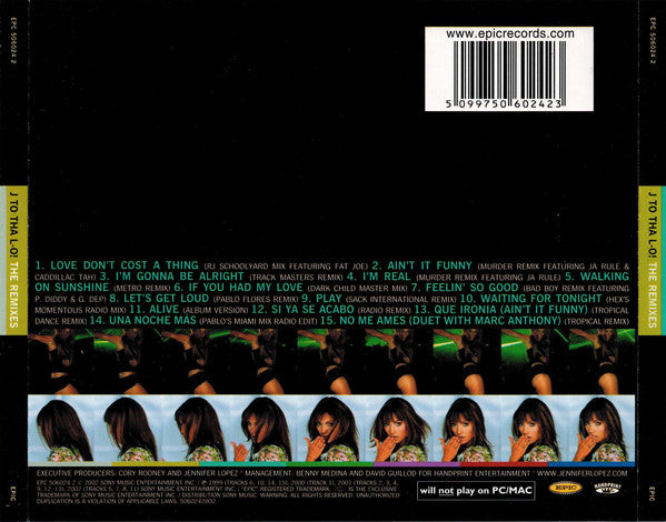 Jennifer Lopez : J To Tha L-O! (The Remixes) (CD, Comp, Copy Prot.)