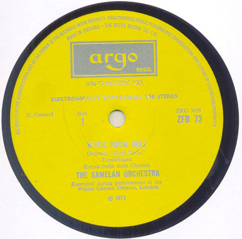 The Gamelan Orchestra From Pliatan, Indonesia : Music From Bali (LP, RE)