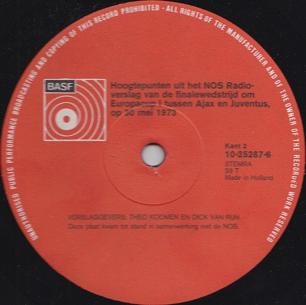 No Artist : Ajax - Juventus (LP + 7")