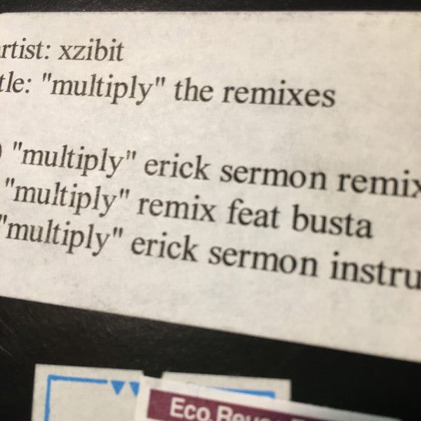 Xzibit : Multiply - The Remixes (12", S/Sided, W/Lbl)