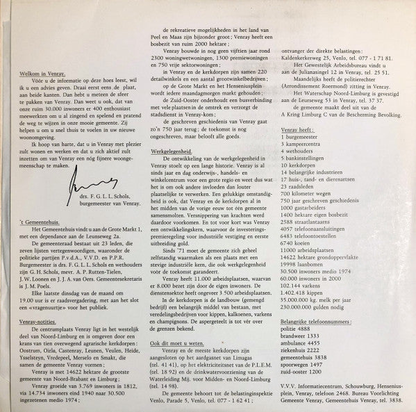 Various : Venray Van Horen Zeggen (LP, Comp, Mono)