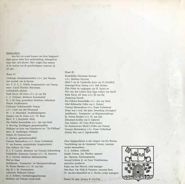 Various : Venray Van Horen Zeggen (LP, Comp, Mono)