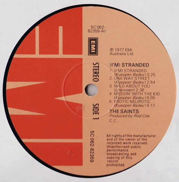 The Saints (2) : (I'm) Stranded (LP, Album)