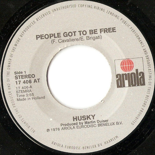 Husky (2) : People Got To Be Free (7", Single)