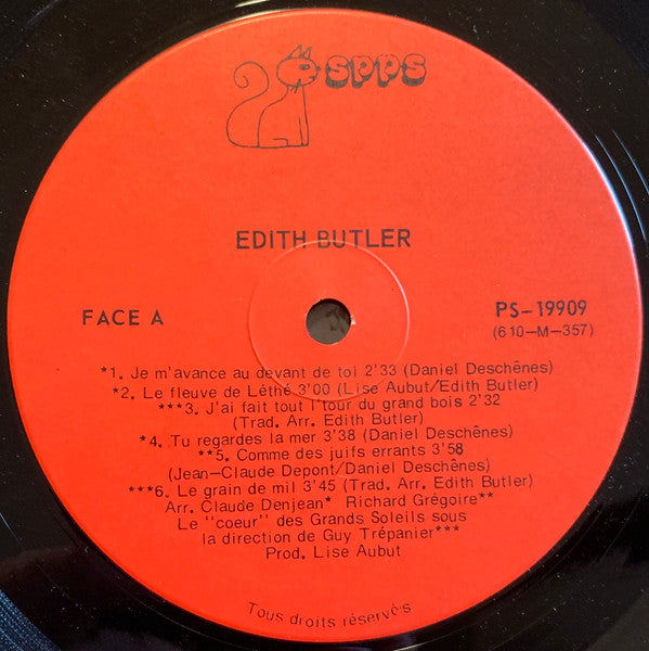 Edith Butler : Edith Butler (LP, Album)