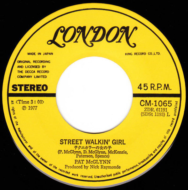 Pat McGlynn = Pat McGlynn : She'd Rather Be With Me = あの娘はアイドル (7", Single)