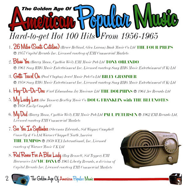 Various : The Golden Age Of American Popular Music (CD, Comp)