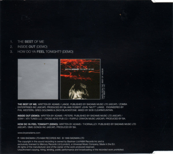 Bryan Adams : The Best Of Me (CD, Single)