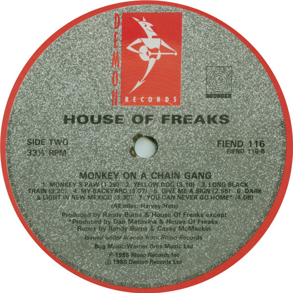 House Of Freaks : Monkey On A Chain Gang (LP, Album)