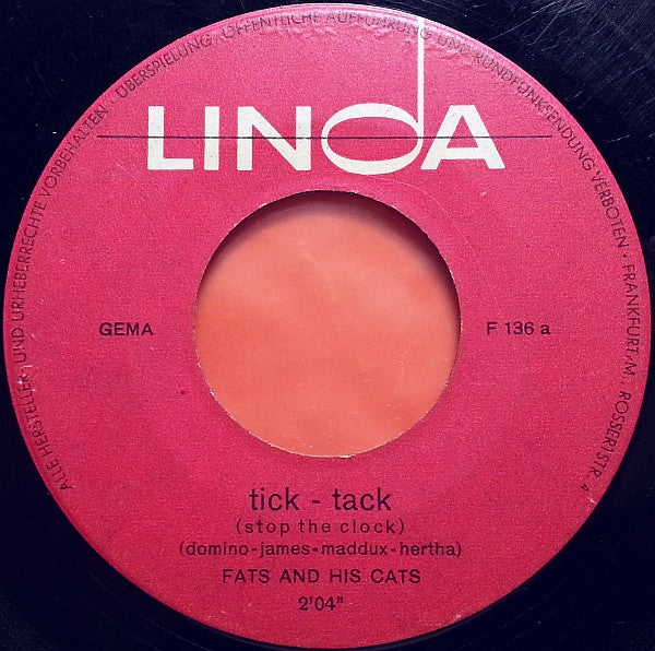 Fats And His Cats : Tick-Tack / Mr. Domino (7", Single)