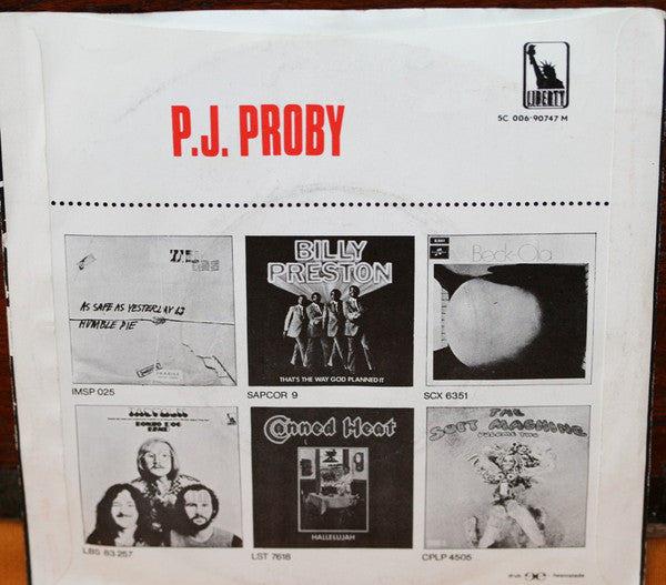 P.J. Proby : Today I Killed A Man / Three Week Hero (7", Single)