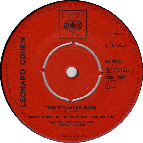 Leonard Cohen : Winter Lady (7")