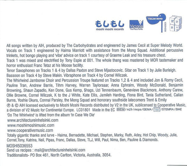 Architecture In Helsinki : Do The Whirlwind (CD, Maxi)