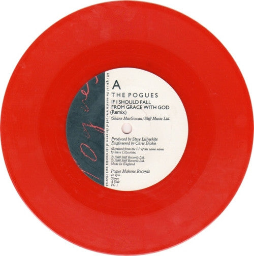 The Pogues : If I Should Fall From Grace With God (7", Single, Red)