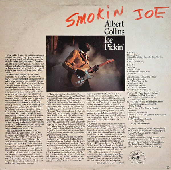 Albert Collins : Ice Pickin' (LP, Album)