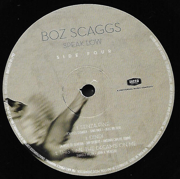 Boz Scaggs : Speak Low (2xLP, Album)