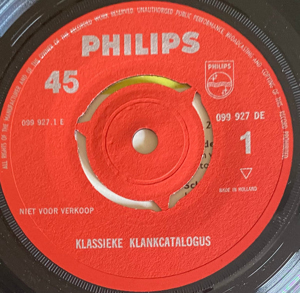Various : Thuis Luisterend Kiezen! - Philips Klassieke Klankcatalogus (7", Smplr)