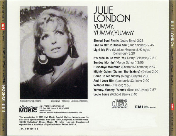 Julie London : Yummy, Yummy, Yummy (CD, Album, RE)