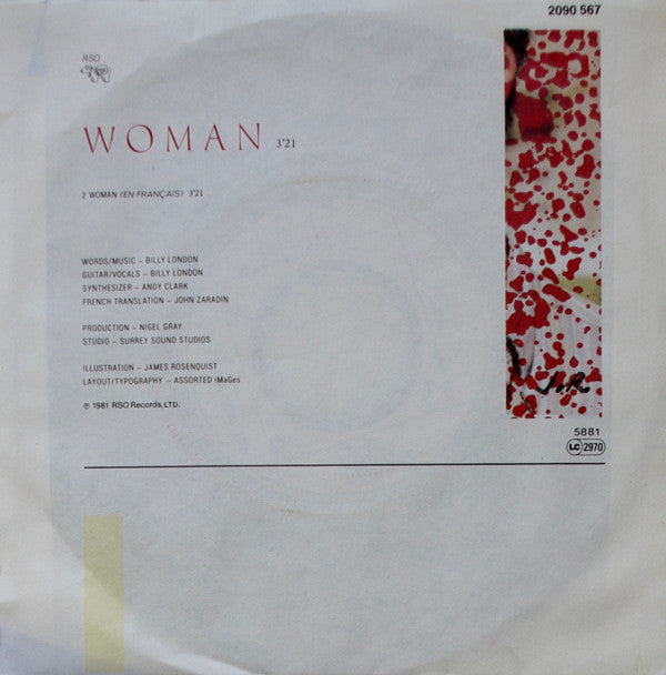 Billy London And Andy Clark (2) : Woman (7", Single)