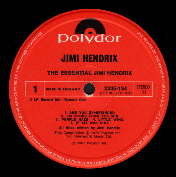 Jimi Hendrix : The Essential Jimi Hendrix (2xLP + 7", S/Sided + Comp)