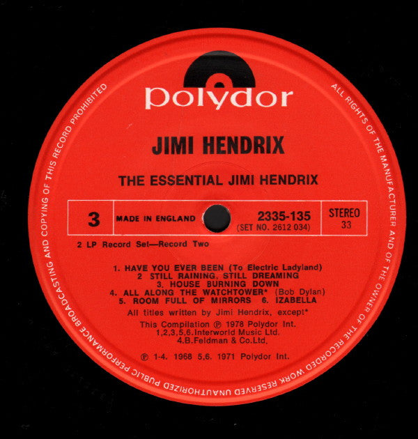 Jimi Hendrix : The Essential Jimi Hendrix (2xLP + 7", S/Sided + Comp)