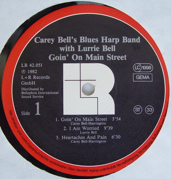 Carey Bell's Blues Harp Band With Lurrie Bell : Goin' On Main Street (LP, Album)