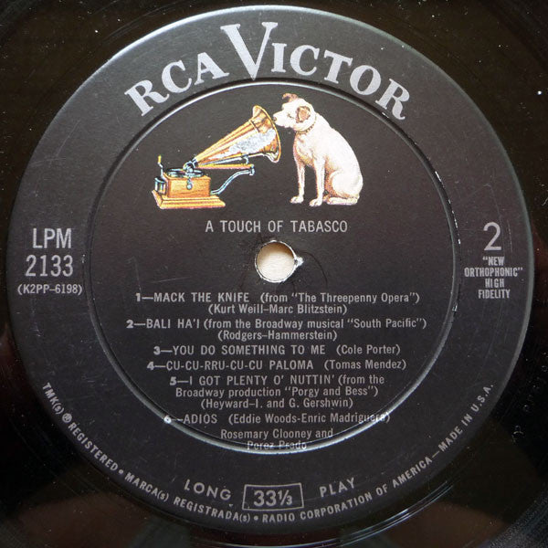 Rosemary Clooney / Perez Prado : A Touch Of Tabasco (LP, Album, Mono, Roc)