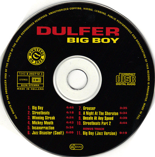 Hans Dulfer : Big Boy (CD, Album)