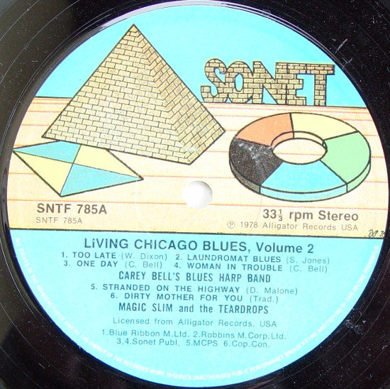 Carey Bell's Blues Harp Band / Magic Slim And The Teardrops* / Johnny "Big Moose" Walker : Living Chicago Blues Volume 2 (LP, Comp)