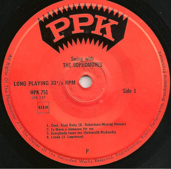 The Sophomores : Swing With The Sophomores (7", EP)