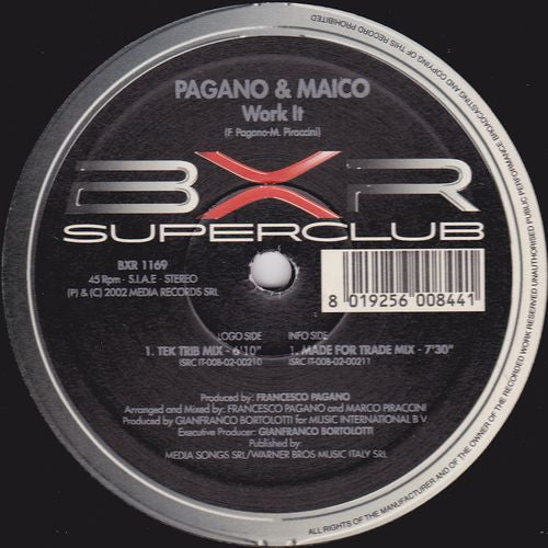 Pagano & Maico : Work It (12")