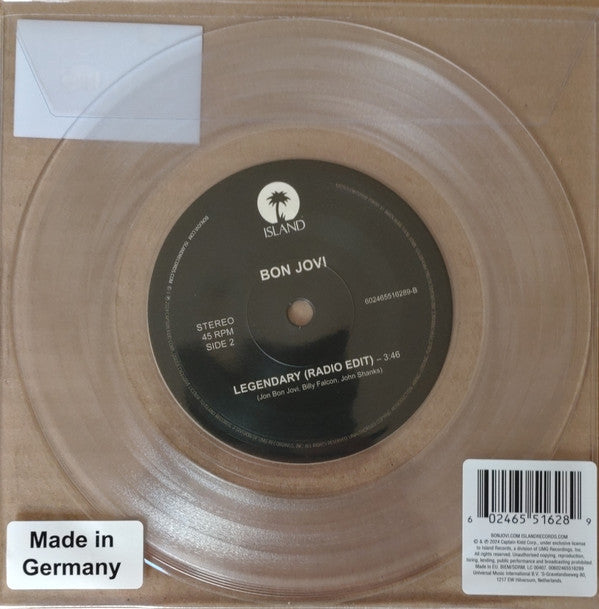 Bon Jovi : Legendary (7", Single, Ltd, Cle)