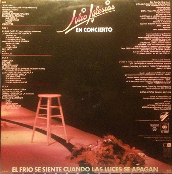 Julio Iglesias : En Concierto (2xLP, Album, Gat)