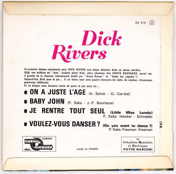 Dick Rivers : On A Juste L’âge (7", EP)