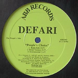 Defari : People's Choice (12")