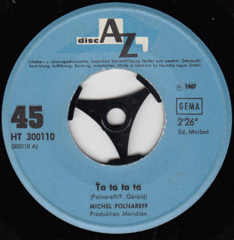 Michel Polnareff : Ta Ta Ta Ta / Le Pauv' Guitariste (7", Single)