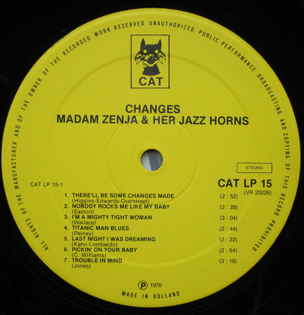 Madam Zenja & Her Jazz Horns : Changes (LP)