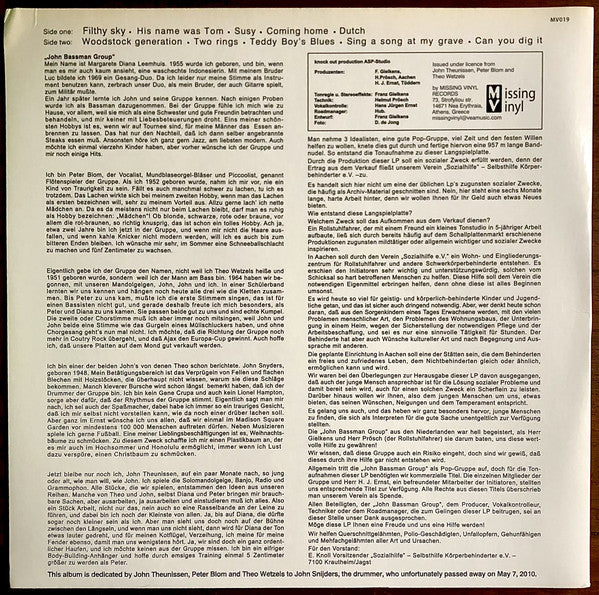 John Bassman Group : Filthy Sky (LP, Album, Ltd, RE, RM, 180)