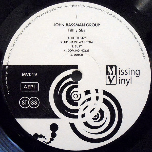 John Bassman Group : Filthy Sky (LP, Album, Ltd, RE, RM, 180)
