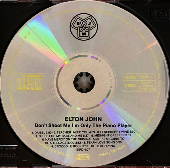 Elton John : Don't Shoot Me I'm Only The Piano Player (CD, Album, RE)