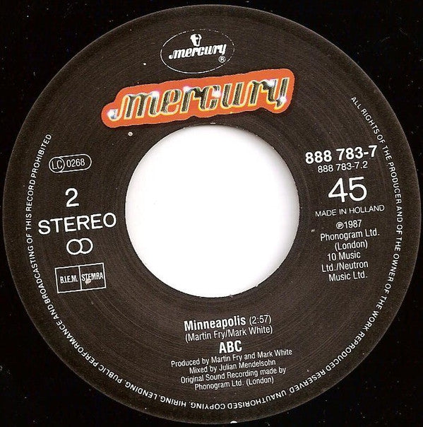 ABC : The Night You Murdered Love (7", Single)