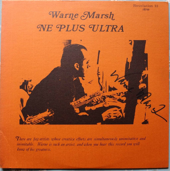 Warne Marsh : Ne Plus Ultra (LP, Album)