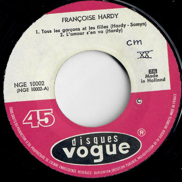 Francoise Hardy* : Grand Gala Du Disque 1963 (7", EP, Lar)