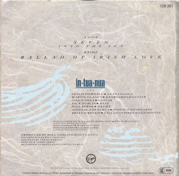 In Tua Nua : Seven Into The Sea (7", Single)