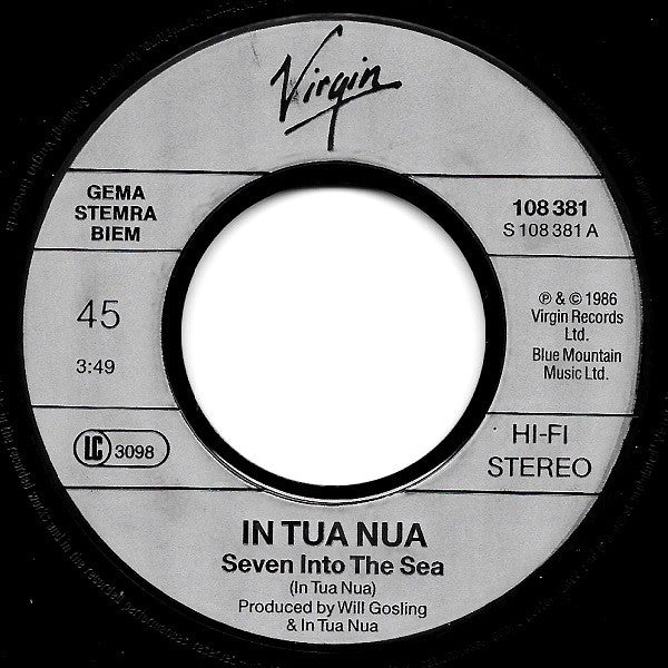 In Tua Nua : Seven Into The Sea (7", Single)
