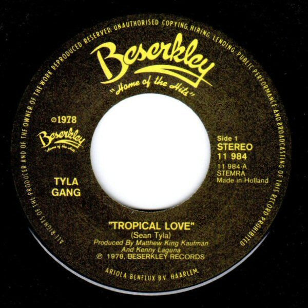 Tyla Gang : Tropical Love (7", Single)
